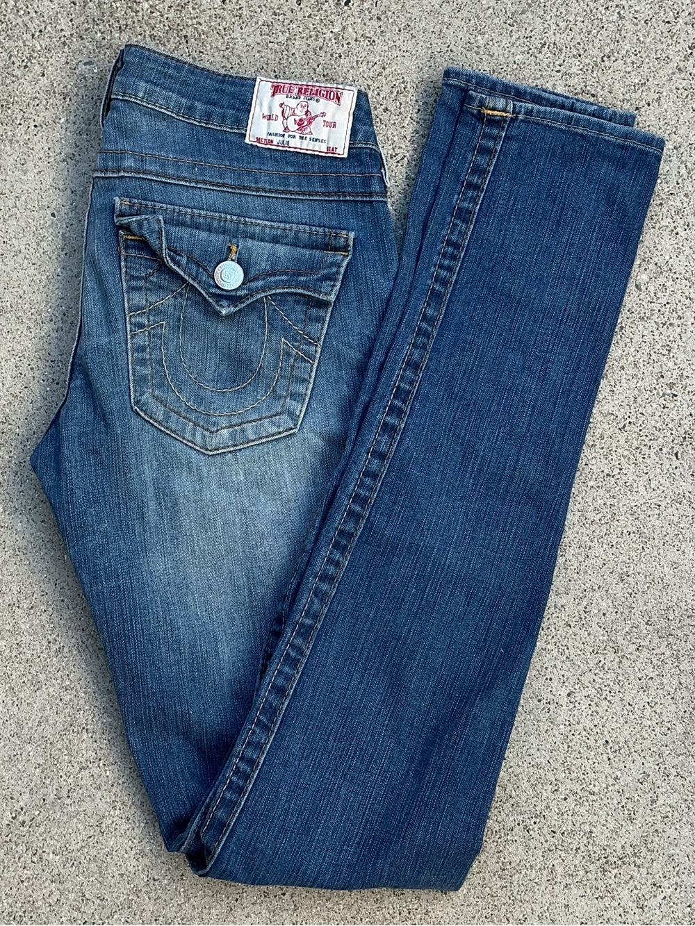 RARE True Religion MADE IN USA faded 2000s jeans